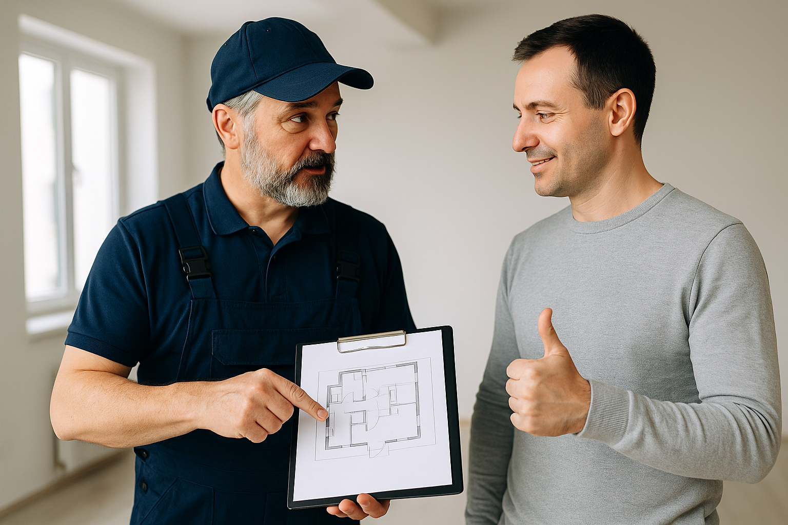 pouzdan majstor i građanin dogovaraju radove u stanu u Beogradu