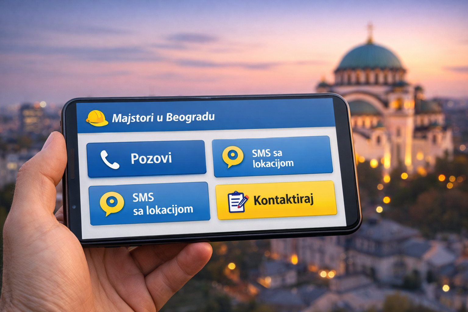 Kontaktiranje majstora u Beogradu putem mobilnog telefona – poziv, SMS i formular