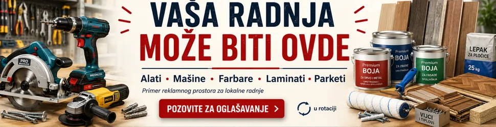 Primer reklamnog banera za lokalne radnje na sajtu Majstori u Beogradu